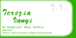 terezia vanyi business card
